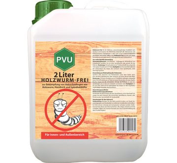 PVU Holzwurm-Ex 1x2 Liter + Sprüher Holzwurm-Spray gegen Holzschädlinge, formuliert in Deutschland, farblos, geruchsarm