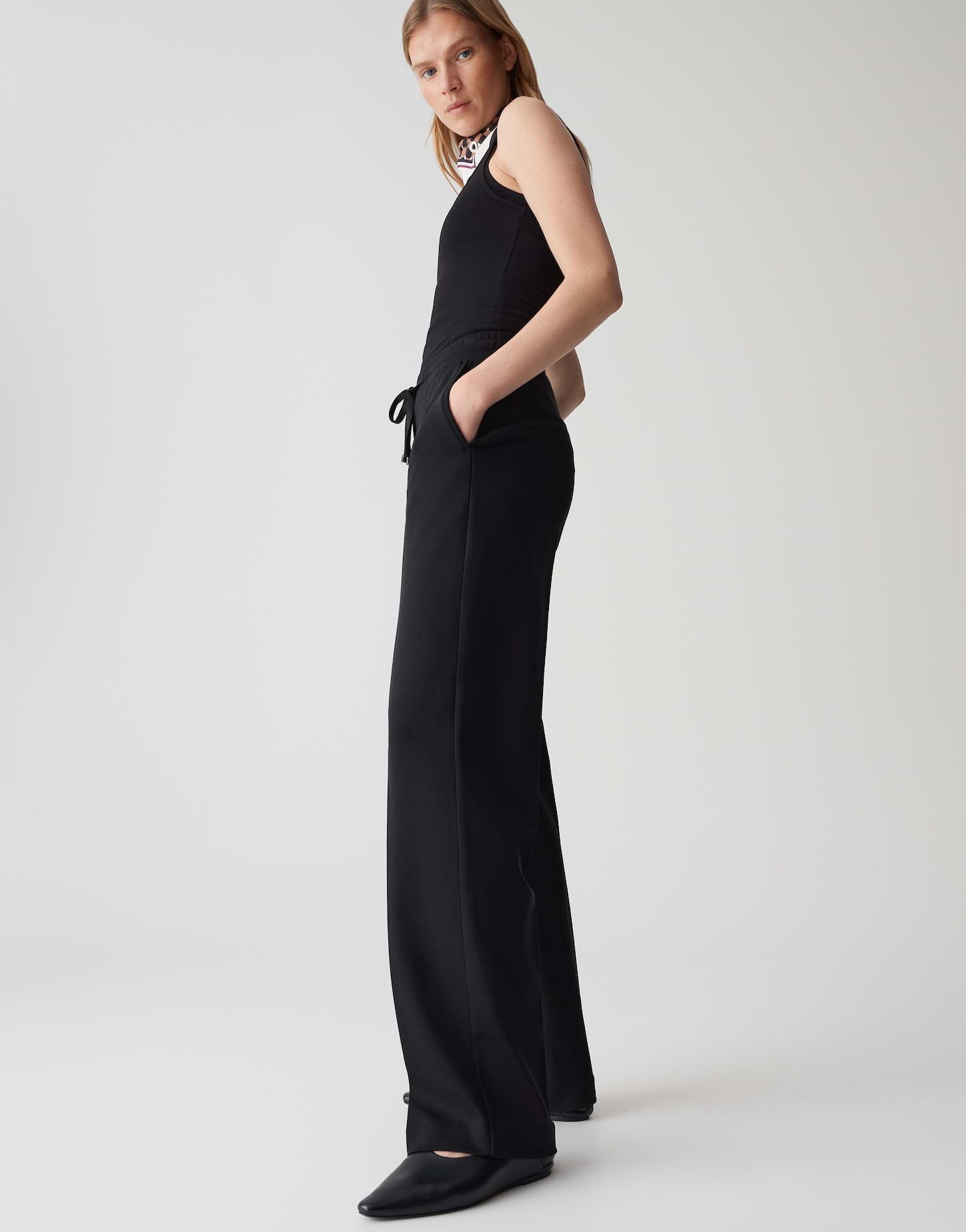 OPUS PANTS Stoffhose MACIE mit elastischem Komfortbund Long, Tencel, elastischer Gummibund