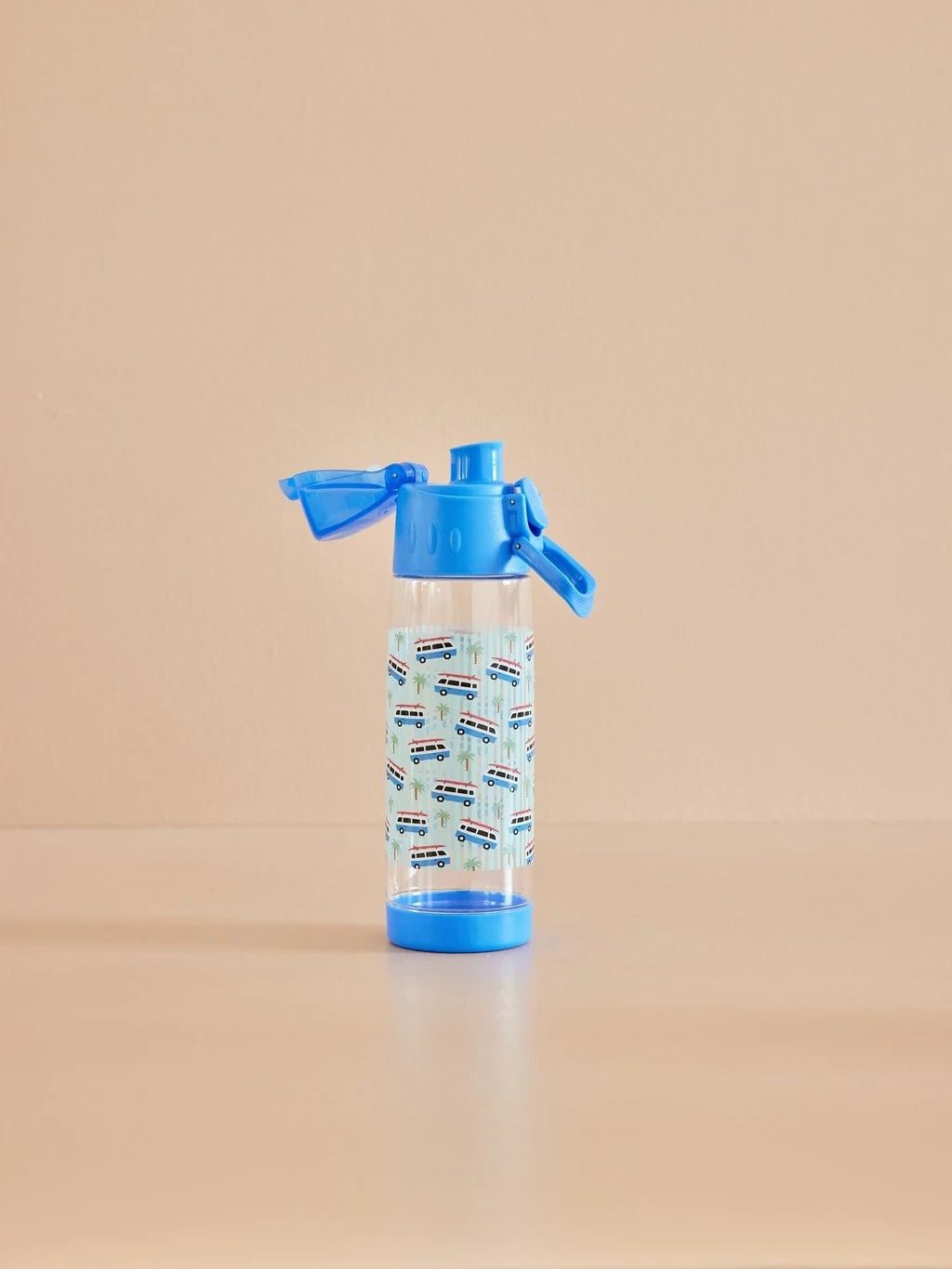 rice Trinkflasche RICE Trinkflasche Kinder - Car Print - Blue, 500 ml, kunststoff