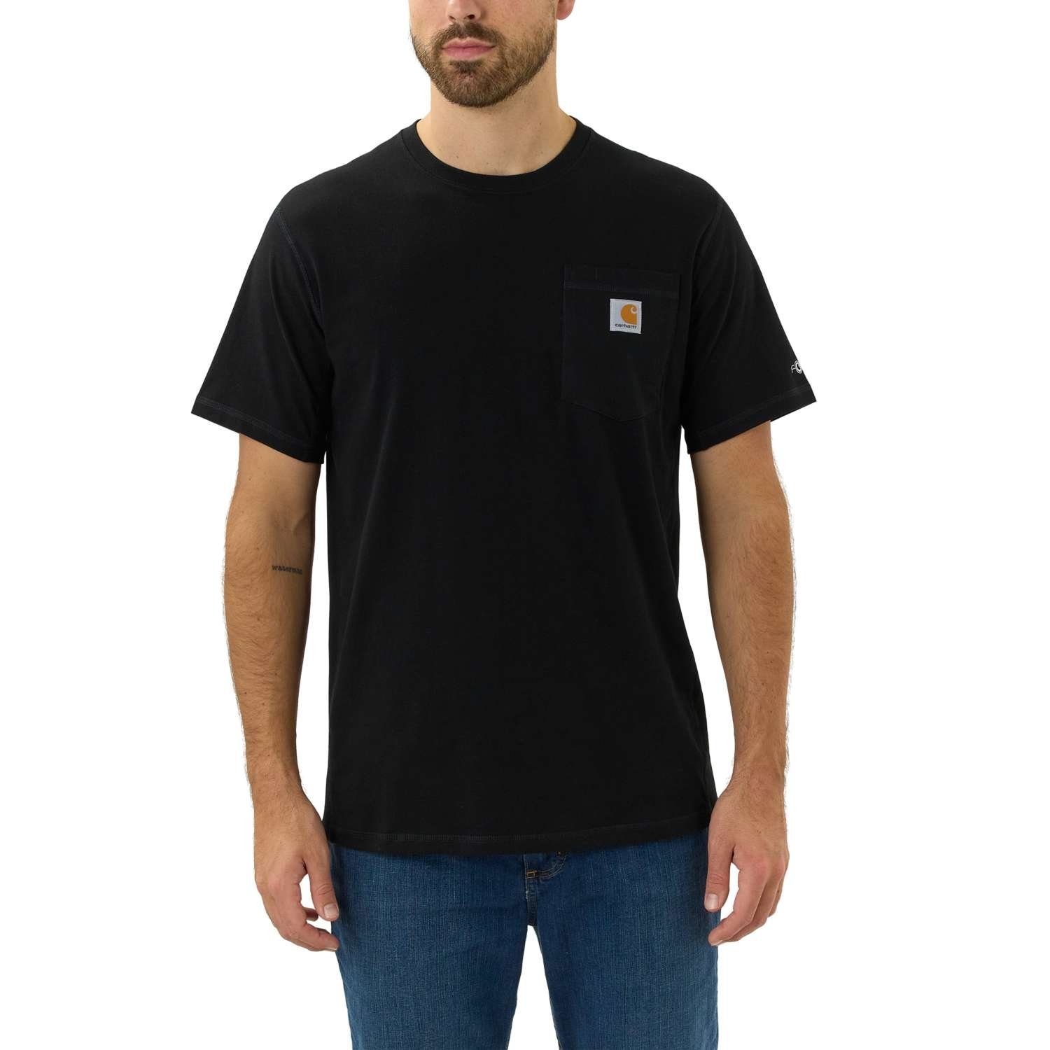 Carhartt T-Shirt Carhartt FORCE FLEX POCKET T-SHIRTS S/S 104616 (1-tlg) black