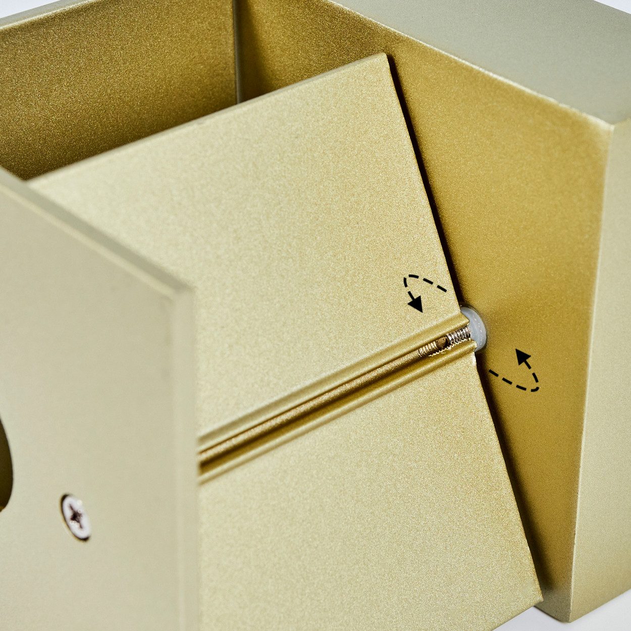 hofstein Wandleuchte Lichteffekt Wand Lampe Flur Strahler goldfarben Wohn Schlaf Zimmer – Bild 3 von 5
