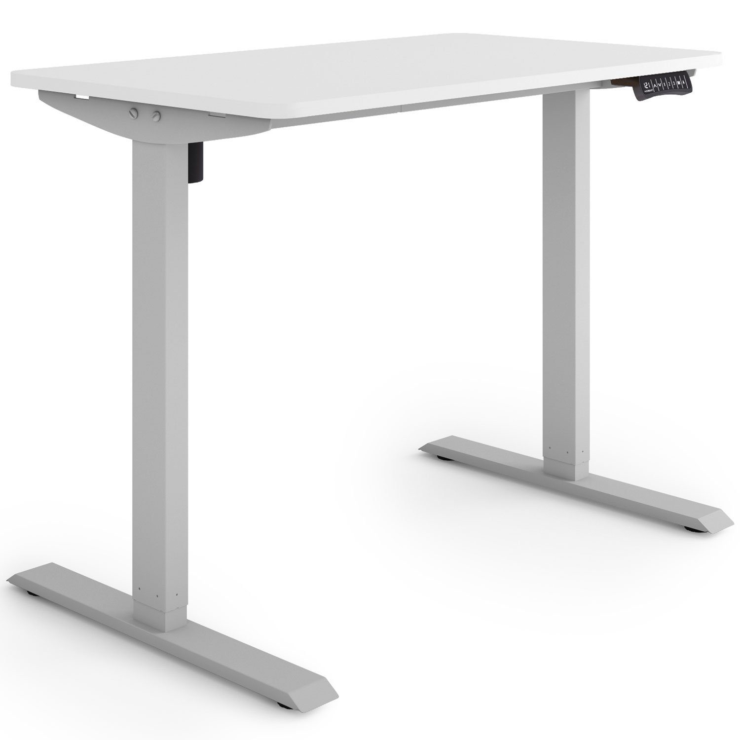 Tischplatte: / 60 Schreibtisch Schreibtisch Germany, Grau Elektrisch ETX-121 Rahmen: cm x ESMART ESMART höhenverstellbarer Weiß 100
