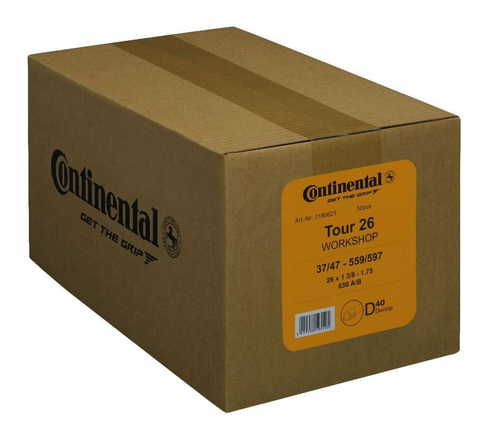 Fahrradschlauch Continental Schlauch Tour 26 DV 40mm Werkstattverpackung