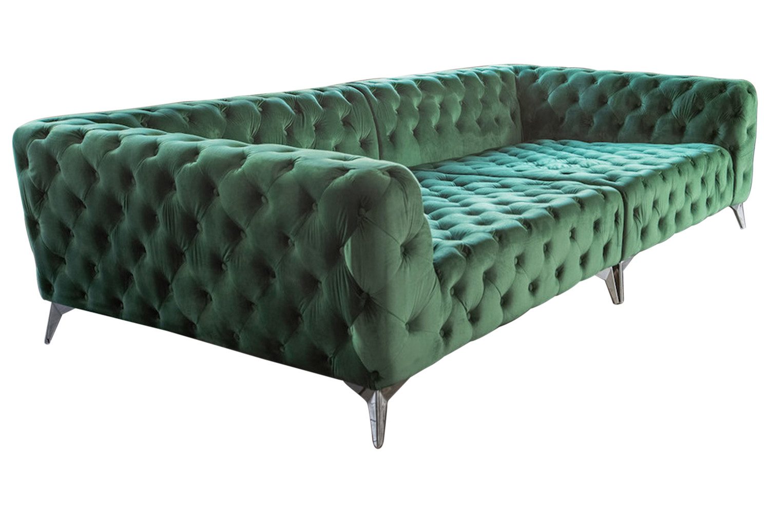 KAWOLA Big-Sofa NARLA, Couch Chesterfield Velvet, günstig online kaufen
