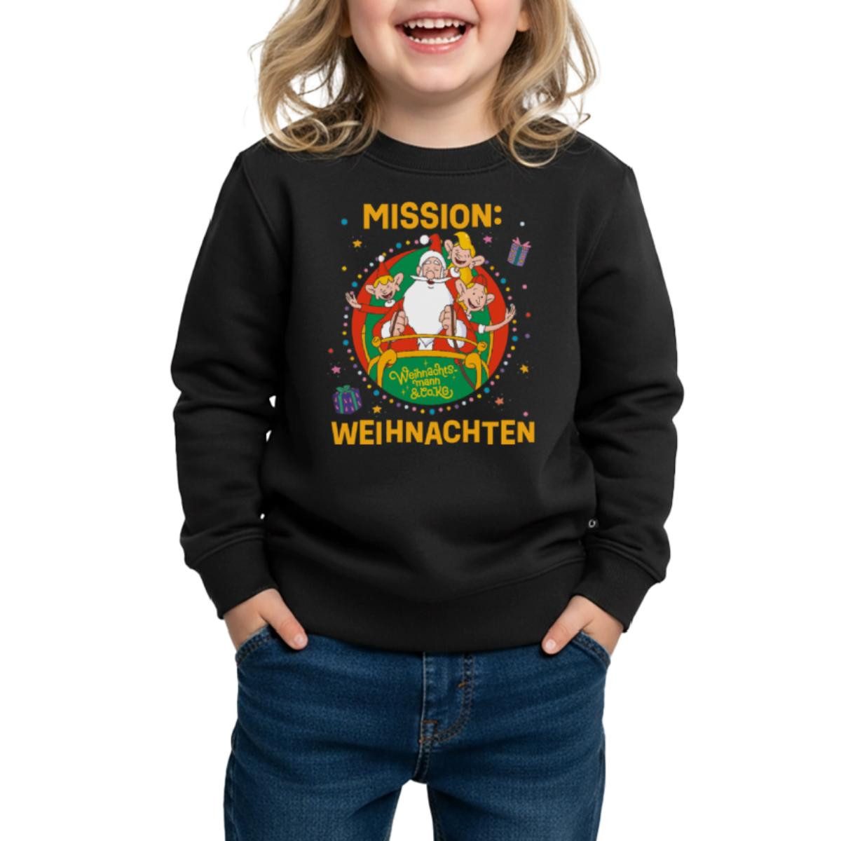 Spreadshirt Sweatshirt Weihnachtsmann & Co. KG Mission Weihnachten Kinder Premium Pullover (1-tlg)