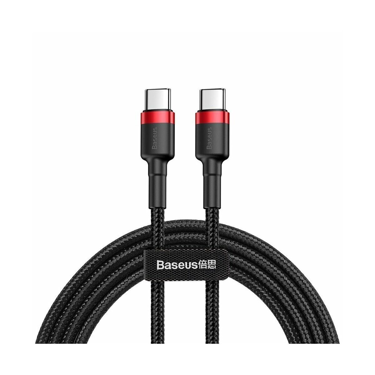 Baseus Schnell-Ladekabel USB-C PD 2.0 QC 3.0 60W 1m schwarz-rot Smartphone-Kabel
