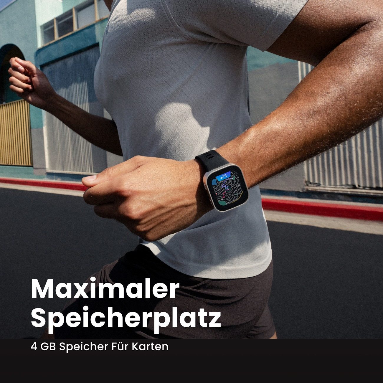 Amazfit Bip Max Smartwatch, 2,07" AMOLED Display, Fitness- und Gesundheitstracking grau