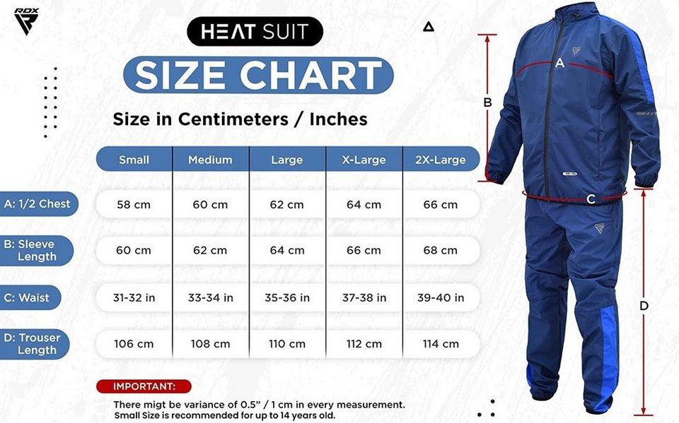 RDX Thermohemd RDX Sweat Suit for Weight Loss,Sauna suit Thermal Fitness  Men Women