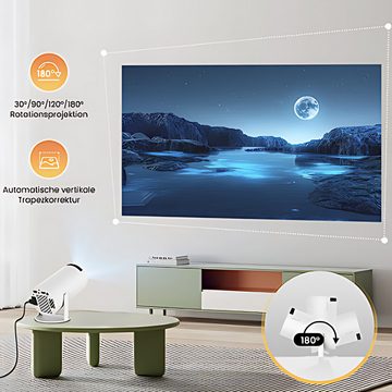 Magcubic 4K Beamer WiFi6 und Bluetooth 5.0 Portabler Projektor LCD-Beamer (2000 lm, 10000:1, 1920x1080 px, Interner Lautsprecher, Android 11.0 mit Android App Store, Netflix)