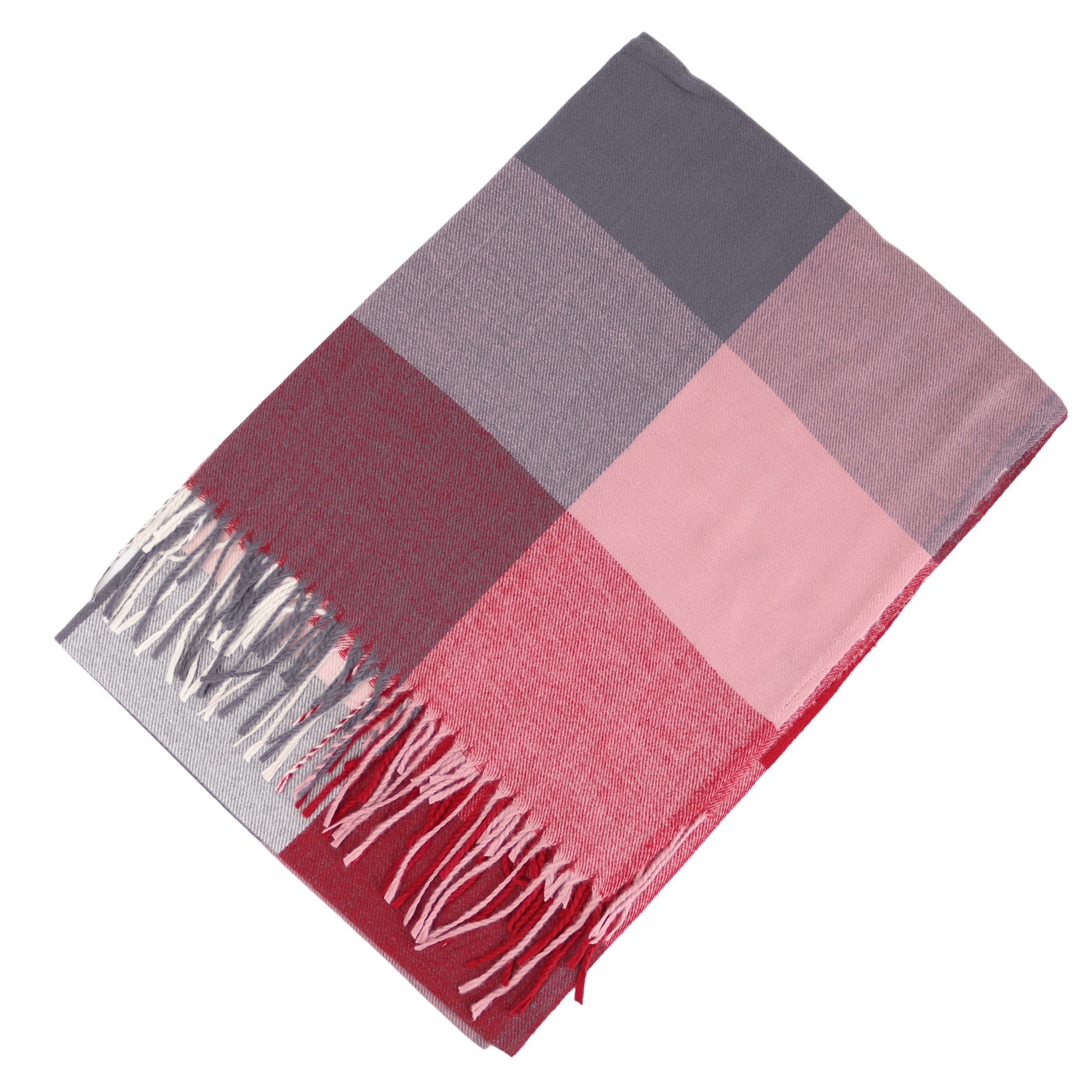 MIRROSI Modeschal weicher und warmer karierter Schal mit Fransen, 70x180cm, (Viele tolle Farboptionen zur Auswahl), Damen Halstuch ideal für Herbst und Winter – Bild 3 von 5