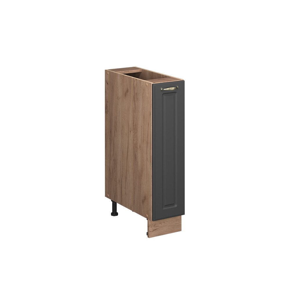 Vicco Apothekerschrank Fame-Line, Anthrazit-Gold Landhaus/Goldkraft Eiche, 20 cm ohne Arbe... (1-St)