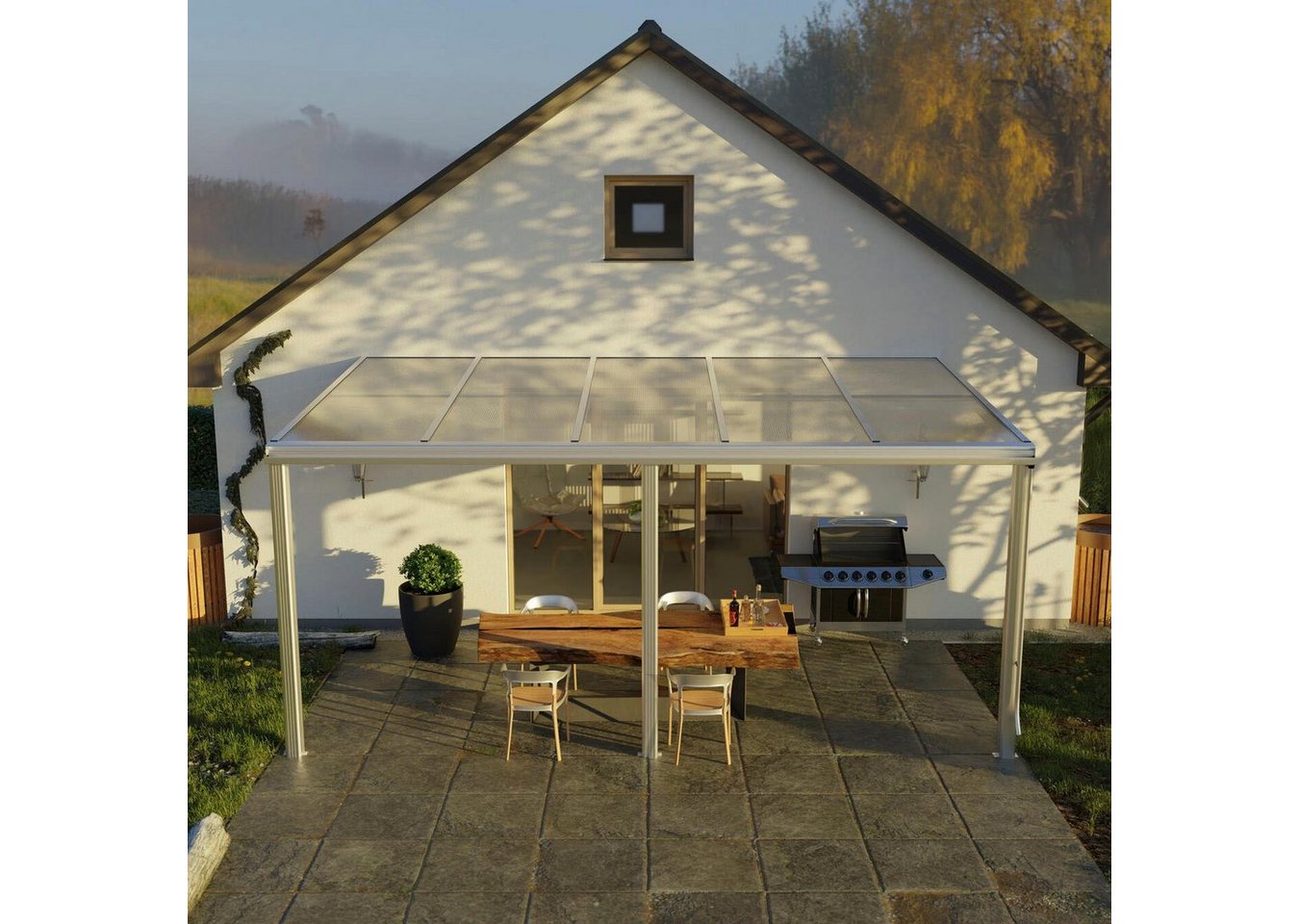 Thumbnail - Beckmann Terrassendach Exklusiv Gr. 3, BxT: 508x270,7 cm, Bedachung Doppelstegplatten