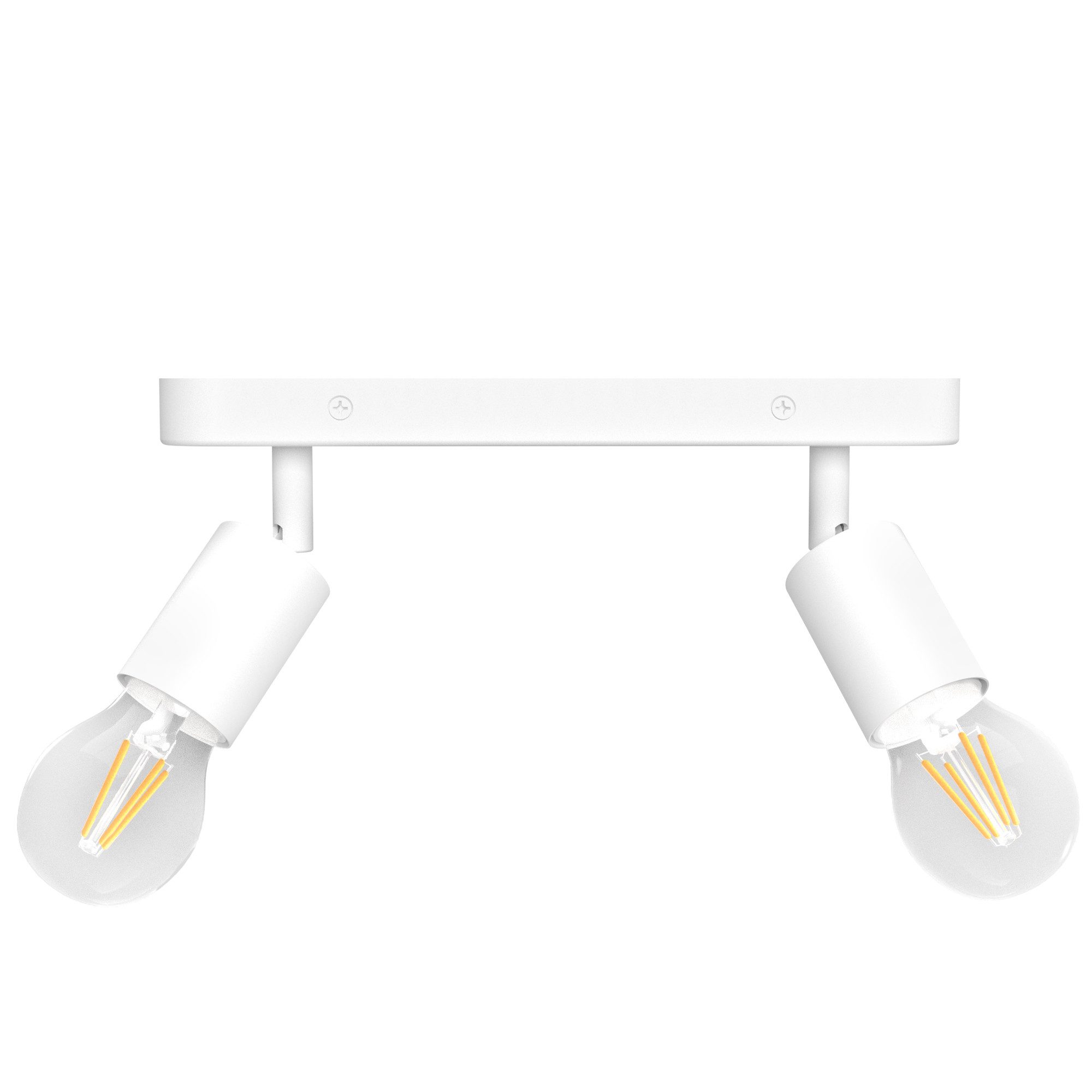 linovum LED Aufbaustrahler AWORA Wohnzimmerlampe 2flammig mit 2x E27 fourSTEP Lampe warmweiß Spot, Warmweiß