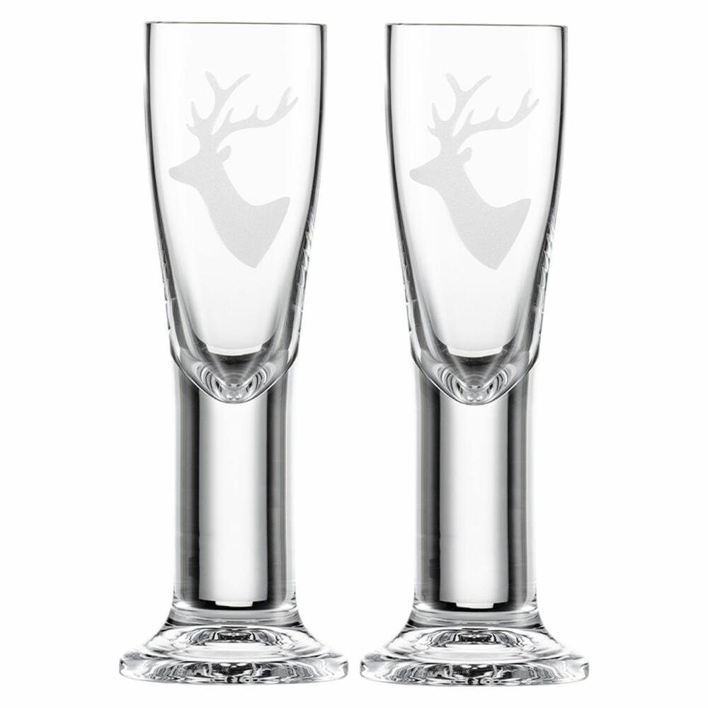 Eisch Schnapsglas Destillate 2er Set Chalet 60 ml, Kristallglas