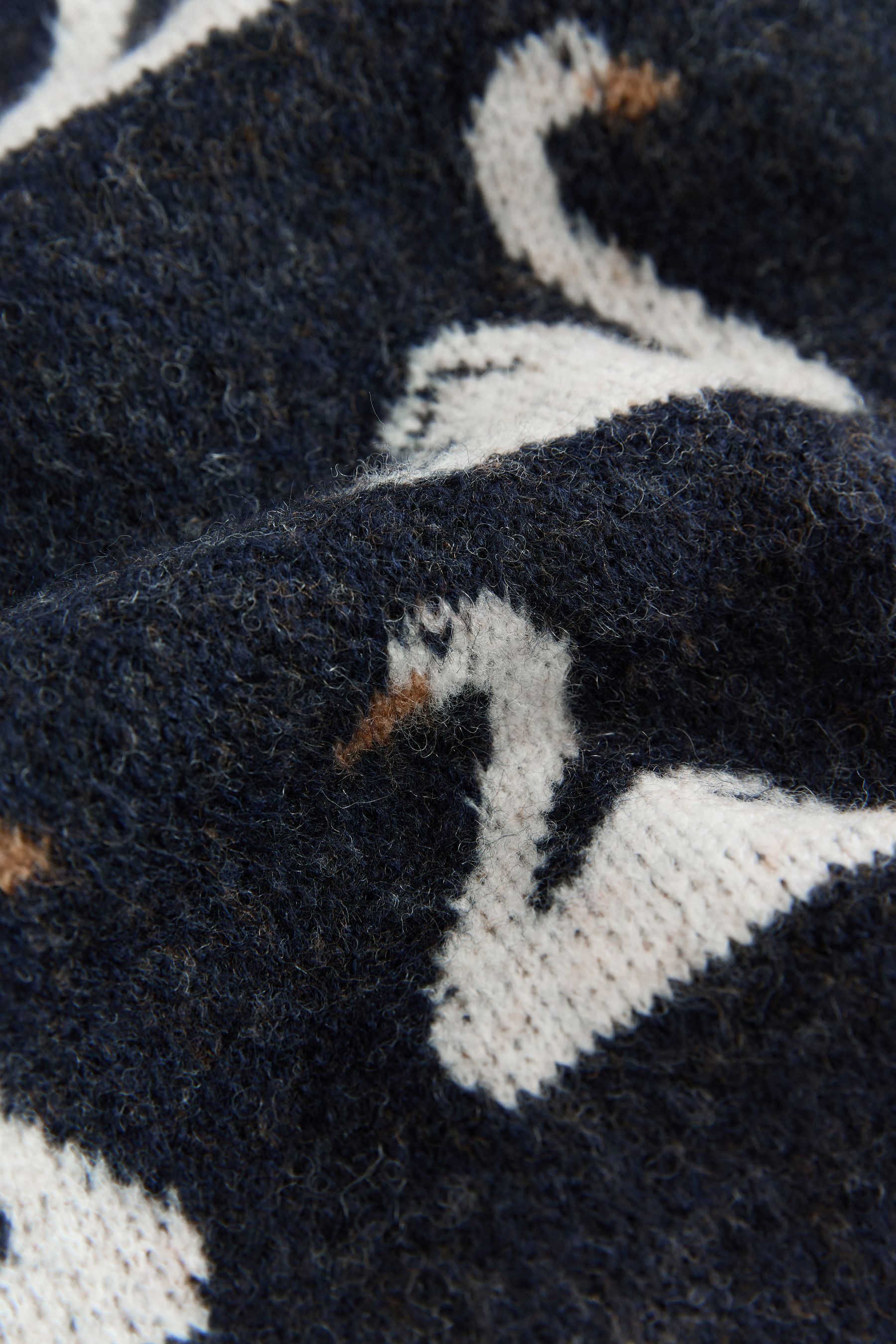 Next Strickpullover Pullover mit Kragenlage, Print und Wollanteil (1-tlg) günstig online kaufen