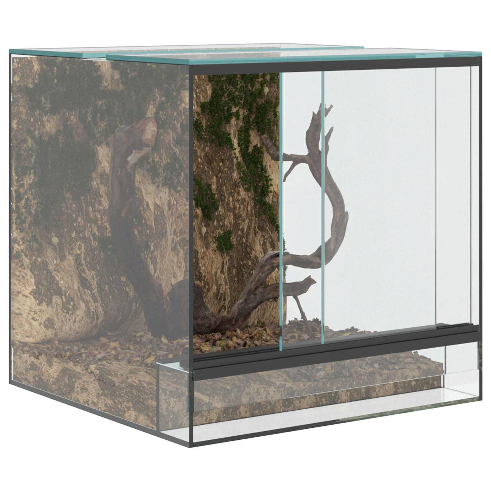 vidaXL Terrarium 30 x 30 x 30 cm Terrarium für Reptilien und Amphibien 30x30x30 cm aus