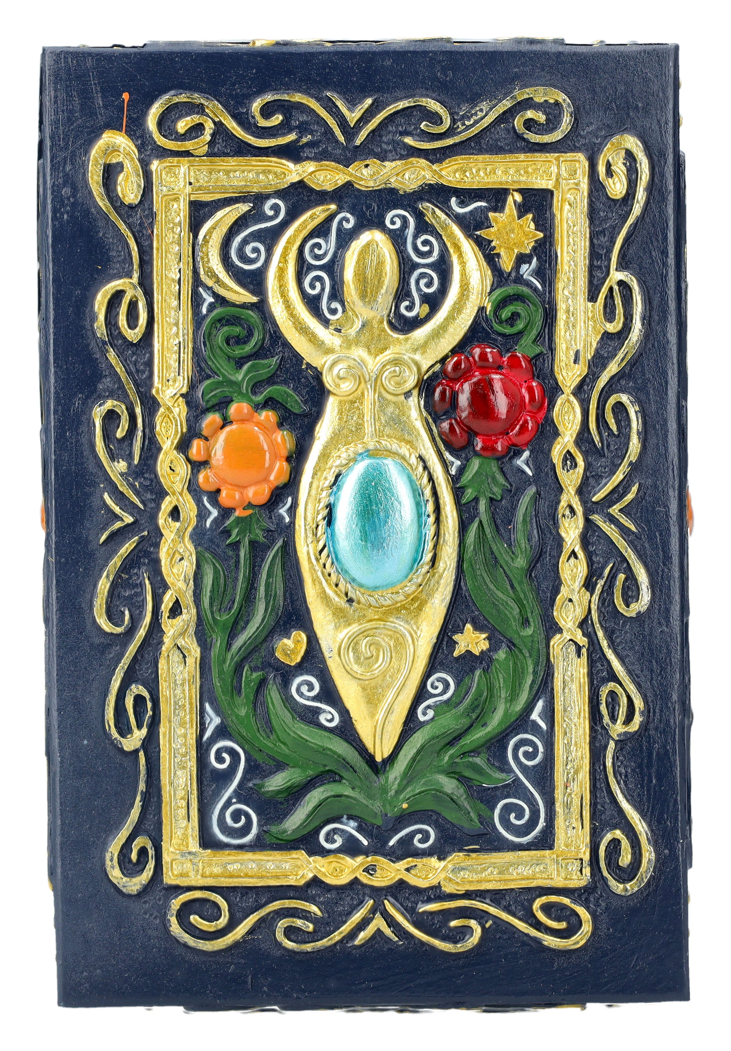 Figuren Shop GmbH Aufbewahrungsbox Tarotbox - Dreifache Mondgöttin - magische Aufbewahrungsbox Dekoration