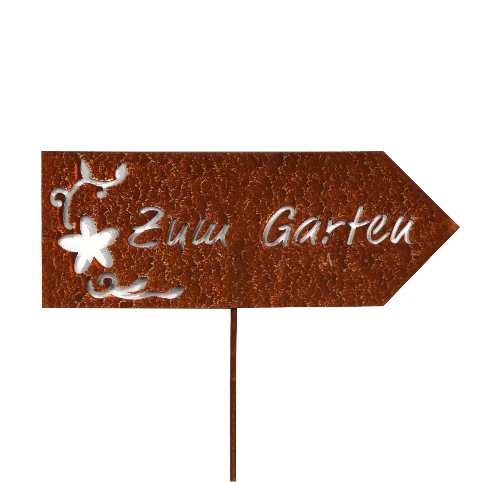 UNUS GARDEN Gartenstecker Roststecker Schild Zum günstig online kaufen