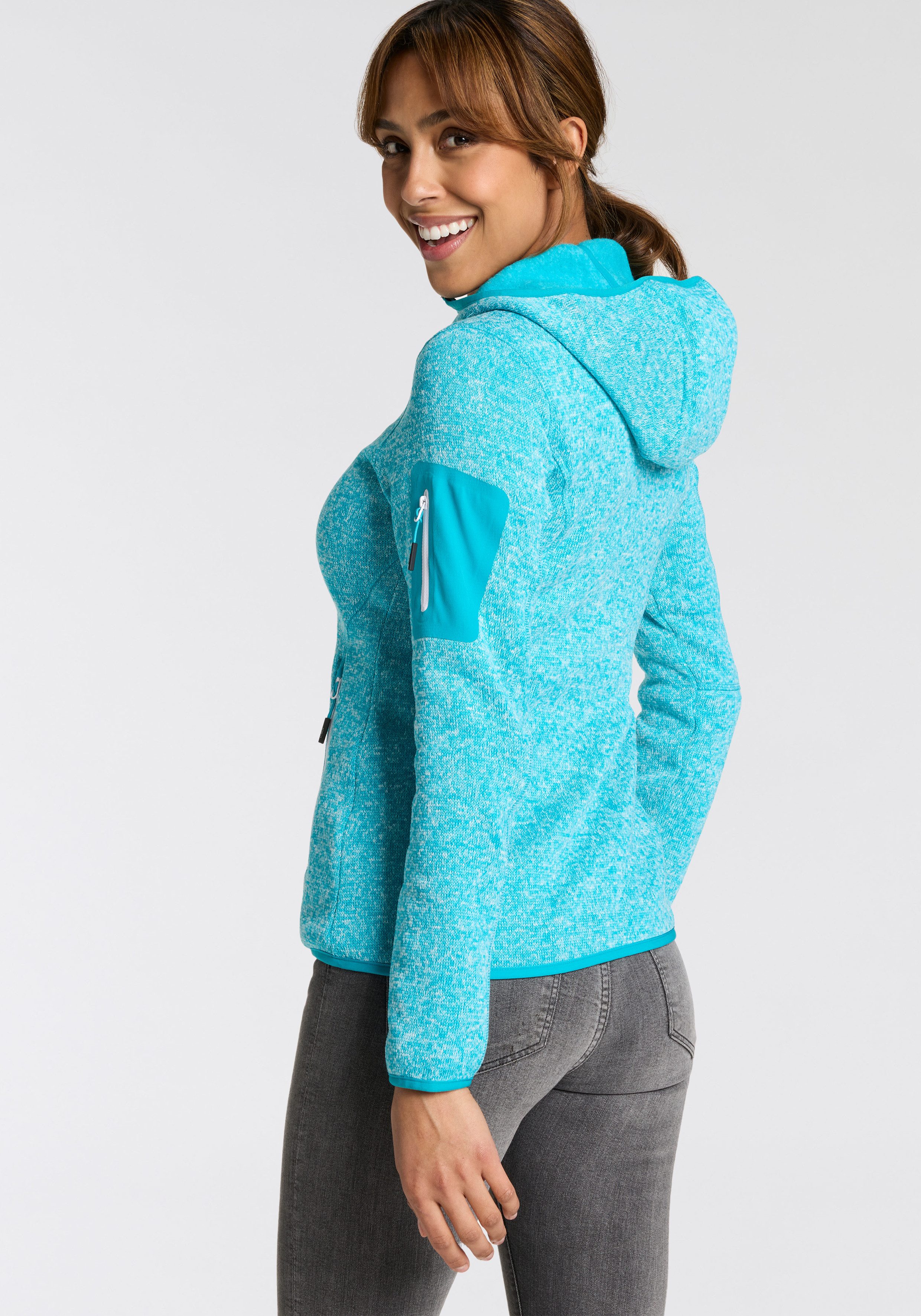CMP Strickfleecejacke KNITTED MELANGE HOODY WOMAN günstig online kaufen