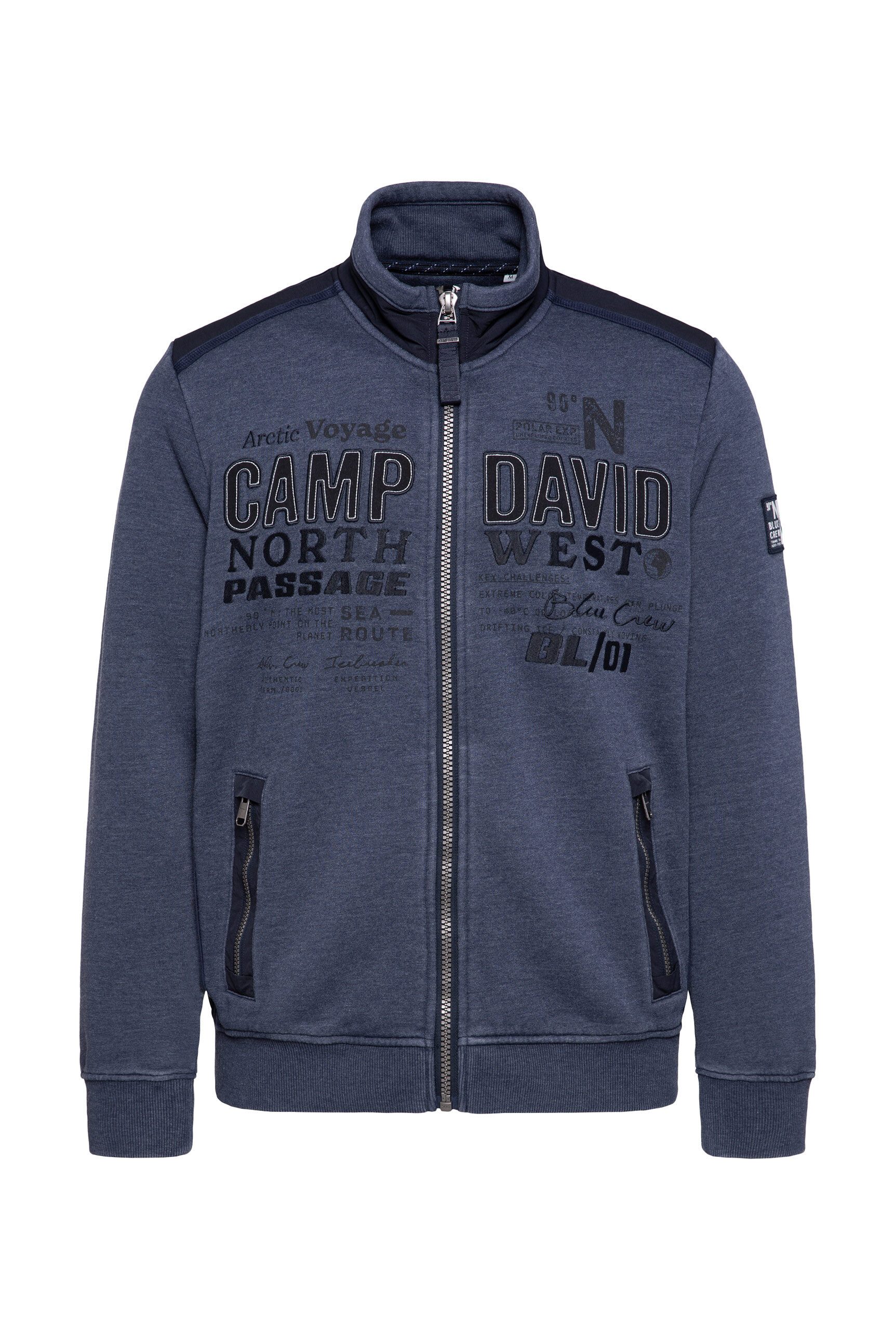 CAMP DAVID Sweatjacke mit Reißverschlusstaschen günstig online kaufen