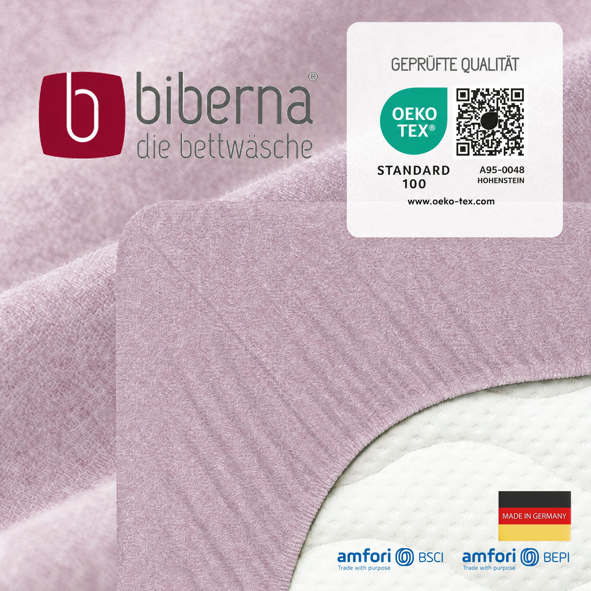 Biberna Spannbettlaken 0841380 HERMAL Premium Melange-Biber Spannbetttuch 100% Baumwolle, Flanell, Gummizug: rundum, (1 Stück), Biber, wärmend & weich, Rundumgu – Bild 5 von 5