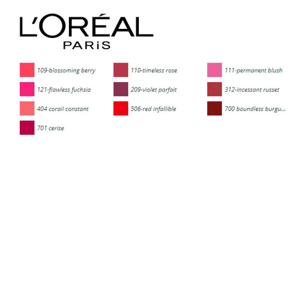 L'Oreal Deutschland Lippenstift Lippenstift Infaillible 2-Step 312 Incessant Russ, 5,6 ml