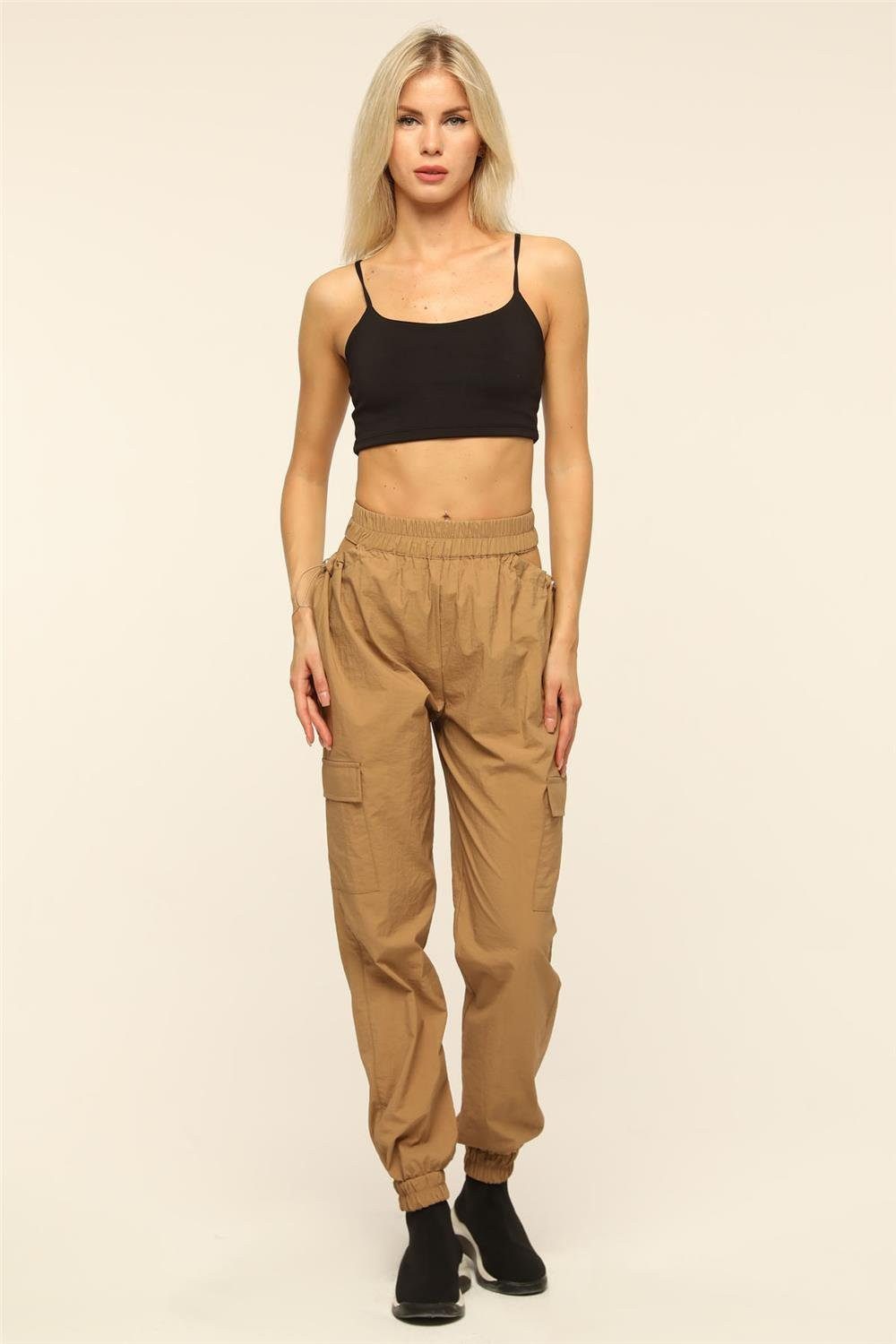 Chinohose Fracht Taschen Hose
