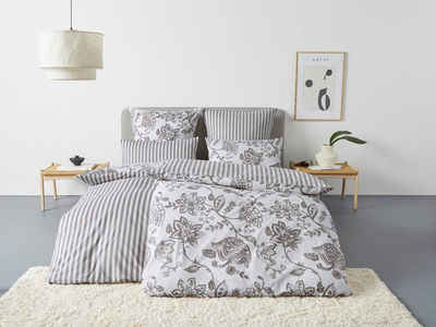 Wendebettwäsche NORDBY, andas, Renforcé, 2 teilig, Bettwäsche aus Baumwolle, skandinavisches Design, ab Größe 135x200 cm