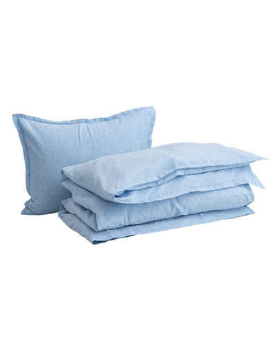Bettwäsche »GANT Halbleinen Bettwäsche (Bettdecken- und Kissenbezug separat erhältlich) COTTON LINEN, in verschiedenen Größen, Azure blue«, Gant, quadratisch