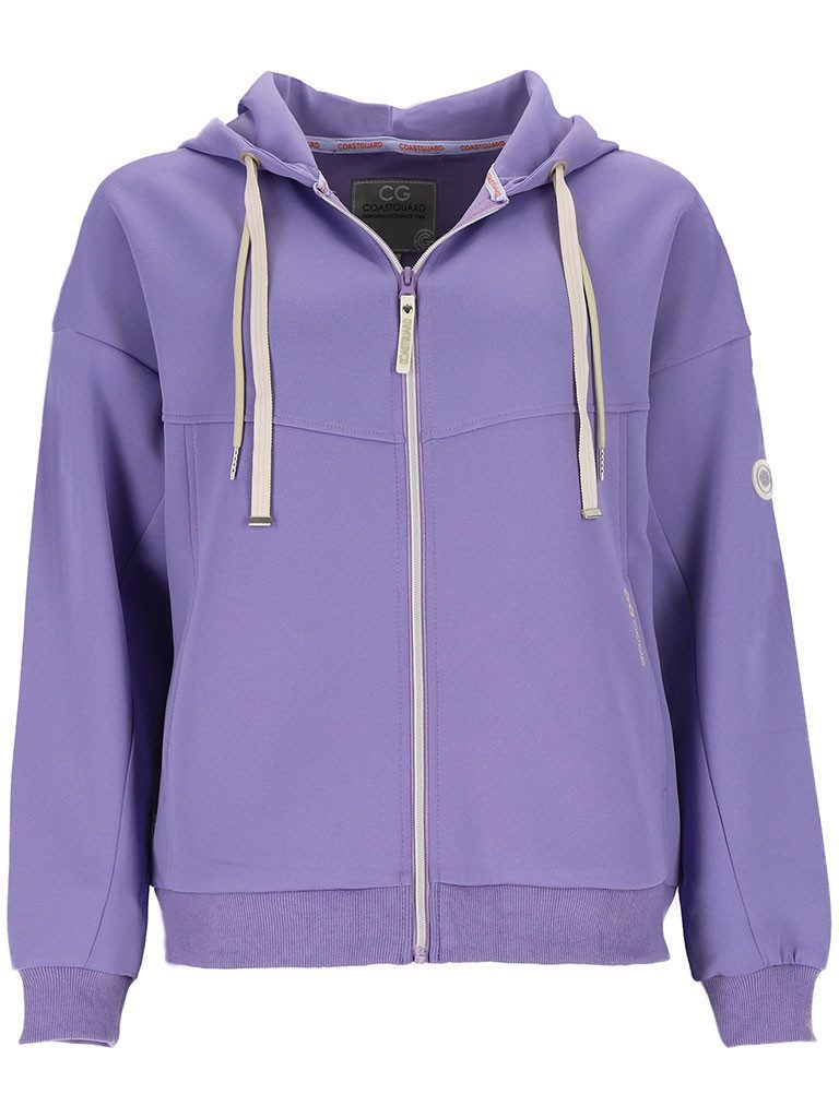 Coastguard Sommerjacke 51017 Damen Jacke Scuba mit Kapuze - Unifarbene Scuba-Jacke Kapuzenjacke