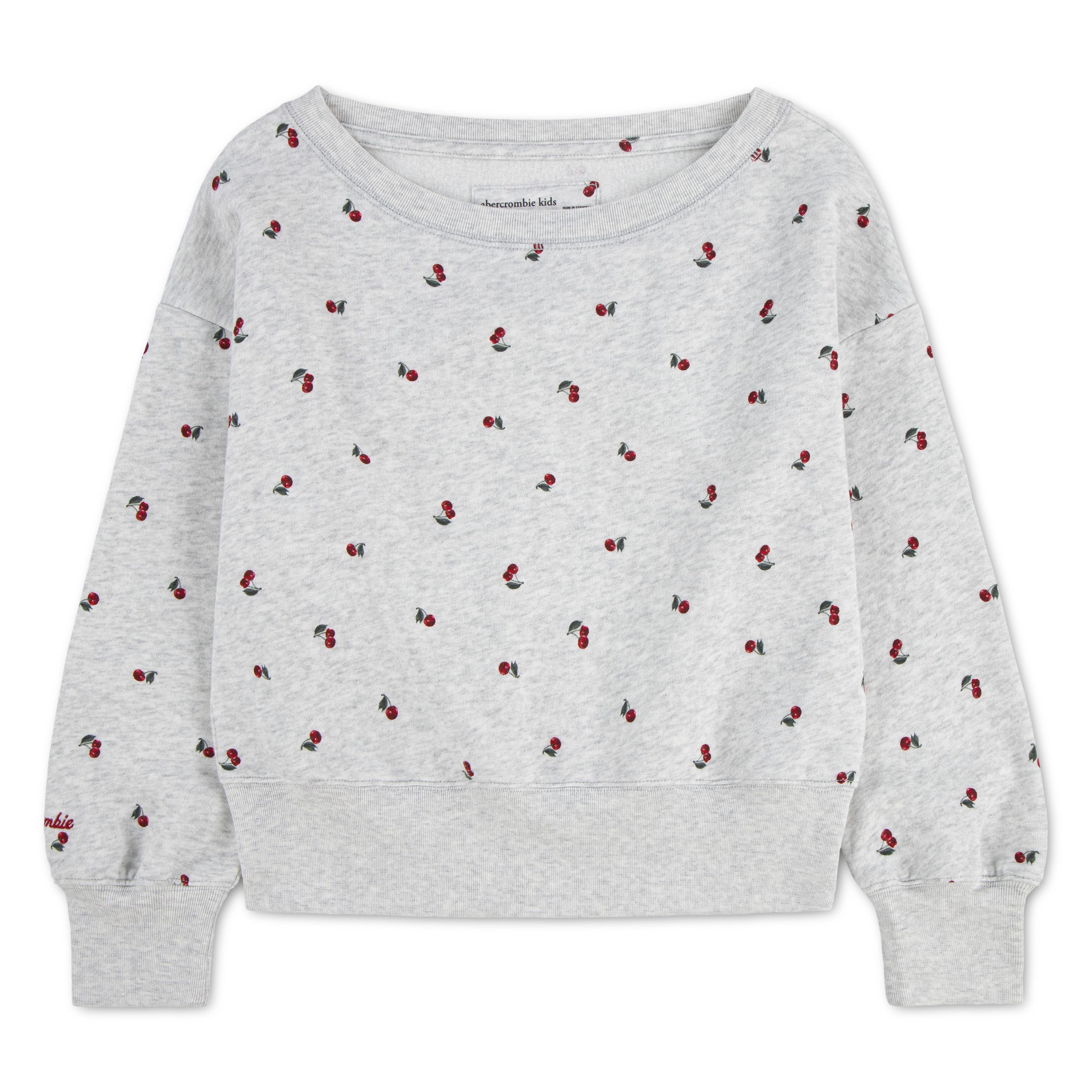 Abercrombie Kids Sweatshirt AFG PRINTED OFF SHLDR SWEATSHIRT mit Cherry-Alloverprint