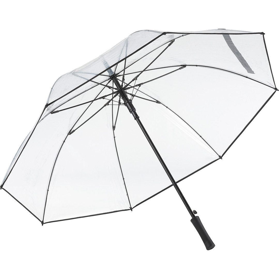 FARE Stockregenschirm Pure, Transparenter Bezug, Für 2 Personen, Auf-Automatik, Windproof-PLUS, Fibertec-Doppelschienen, 120 cm, 660 g
