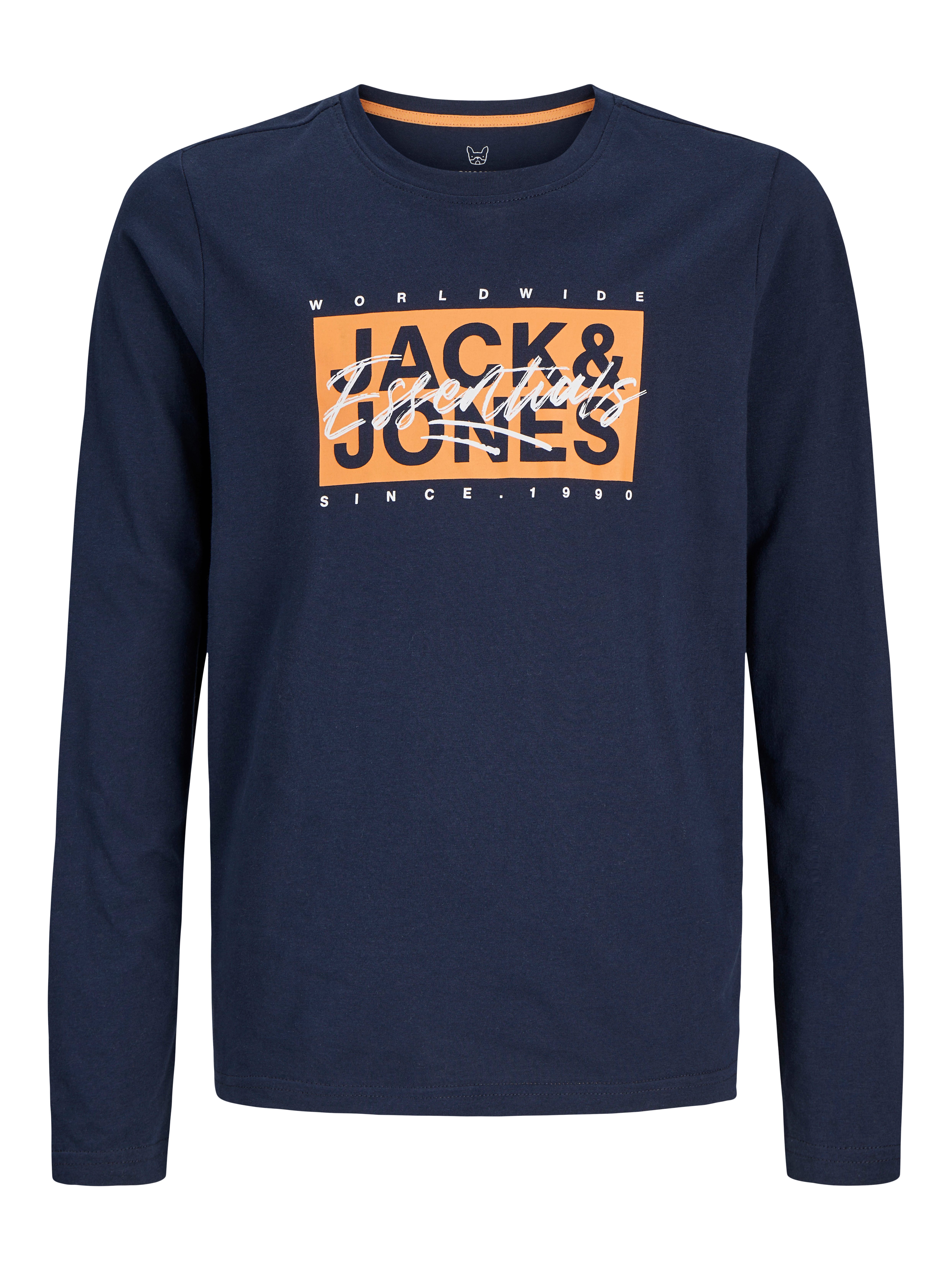 Jack & Jones Junior T-Shirt JJCOLTON TEE LS CREW NECK 2PK MP JNR (Packung, 2-tlg)