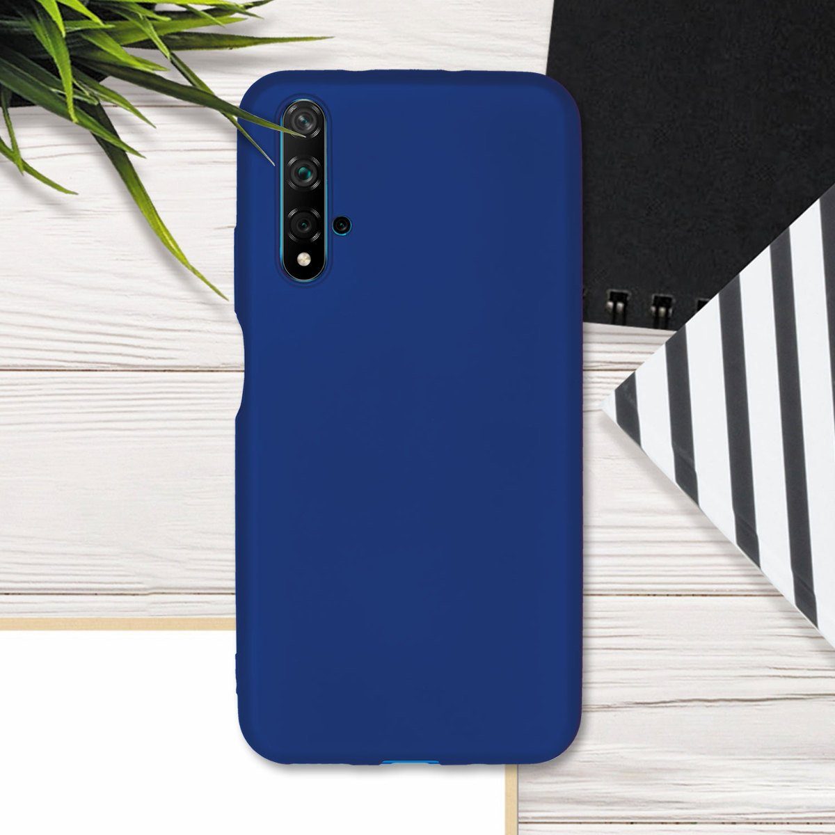 kwmobile Handyhülle Handyhülle für Huawei Nova 5T Hülle, Silikon Case metallisch schimmernd - Schutzhülle Cover