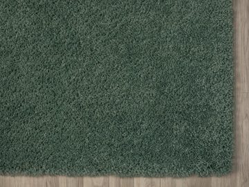 Teppich Hochflor Teppich SHAGGY hellgrün rechteckig diverse Größen, LebensWohnArt, Höhe: 3.7 mm