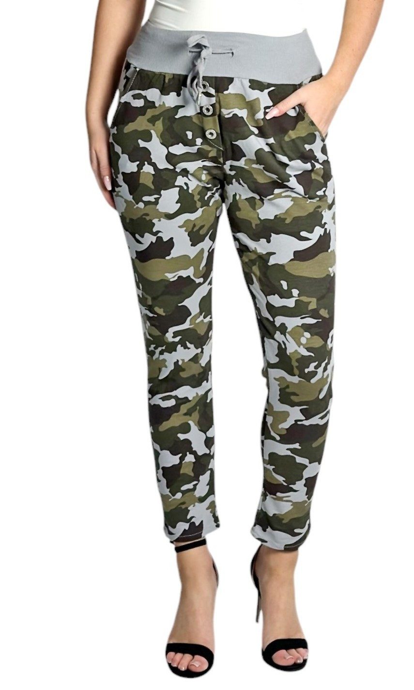 Mississhop Boyfriend-Hose Camouflage Damenhose Militär Hose Jogginghose M.121