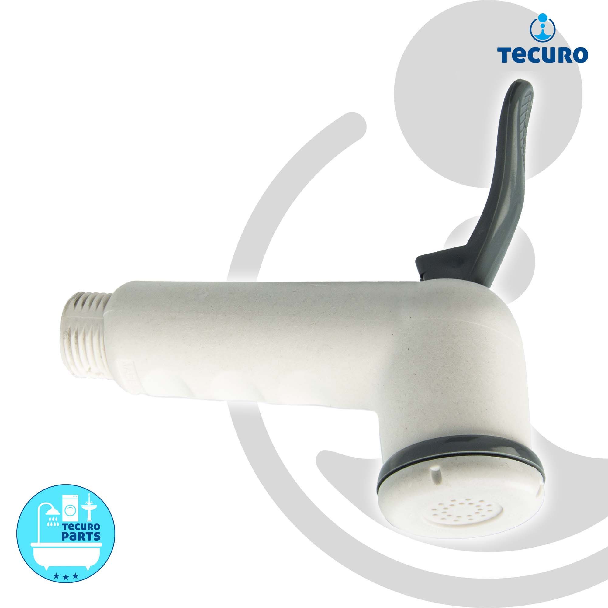 tecuro Bidetarmatur Bidet WC Handbrause SHATTAF, 1-strahlig, 1/2 Zoll Schlauchanschluss – Bild 4 von 5