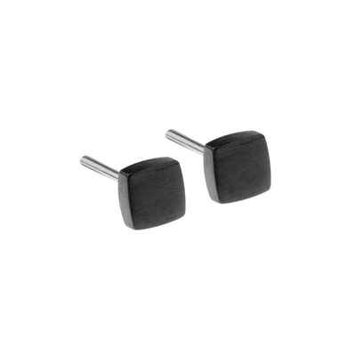 Ernstes Design Ohrring-Set Ernstes Design Ohrstecker E447 Quadrat Edelstahl schwarz