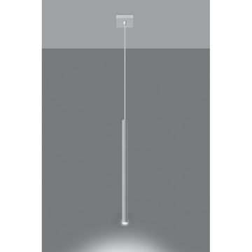 SOLLUX lighting Pendelleuchte Hängelampe Pendelleuchte PASTELO 1 weiß, 1x G9, ca. 8x8x100 cm