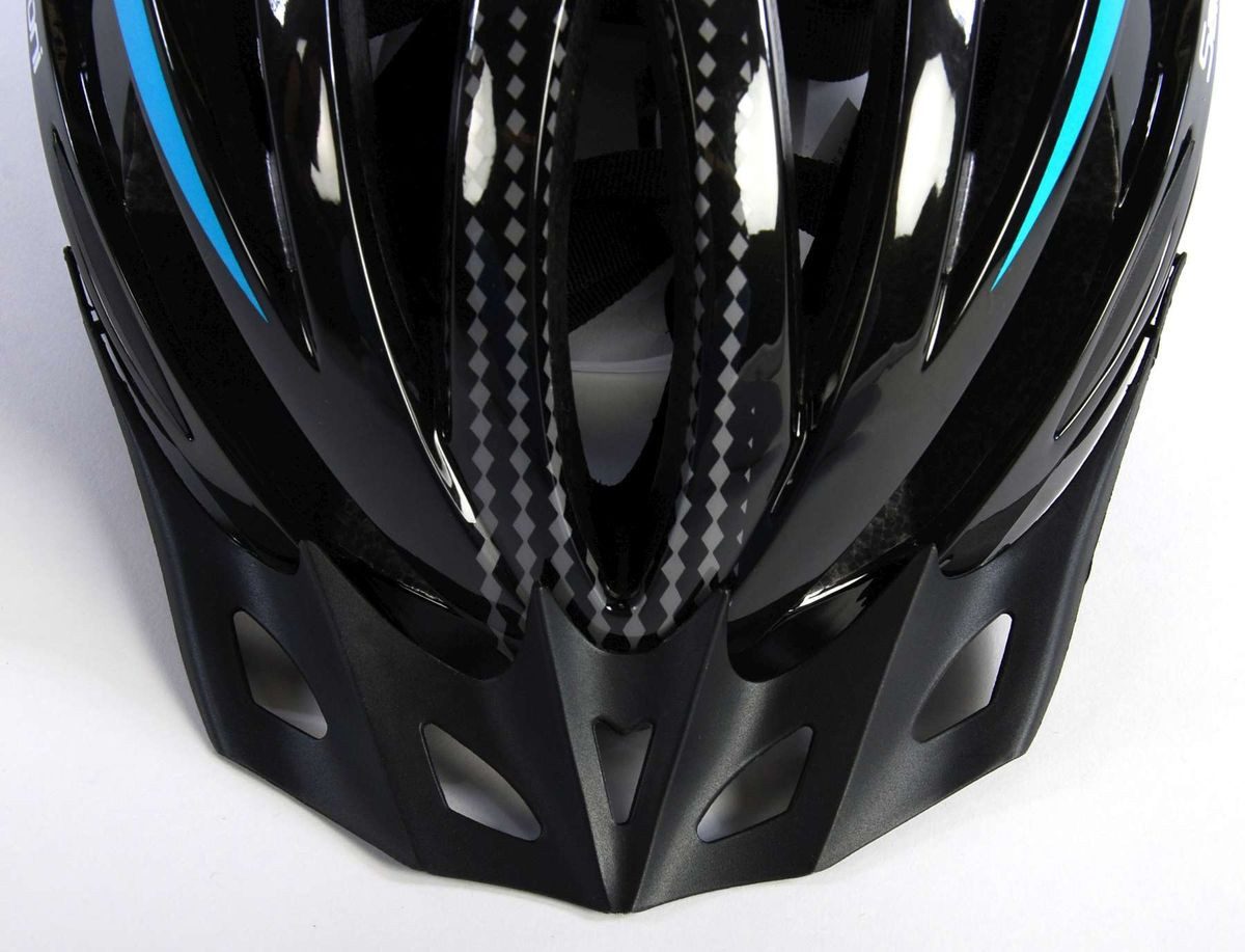 T&Y Trade Fahrradhelm Schutzhelm Damen Herren Jugend Fahrrad Helm Radhelm Fahrradhelm 856, extra leicht,Sonnenblende,verstellb.Helm Kinnriemen,Gr.58-61cm,schwarz