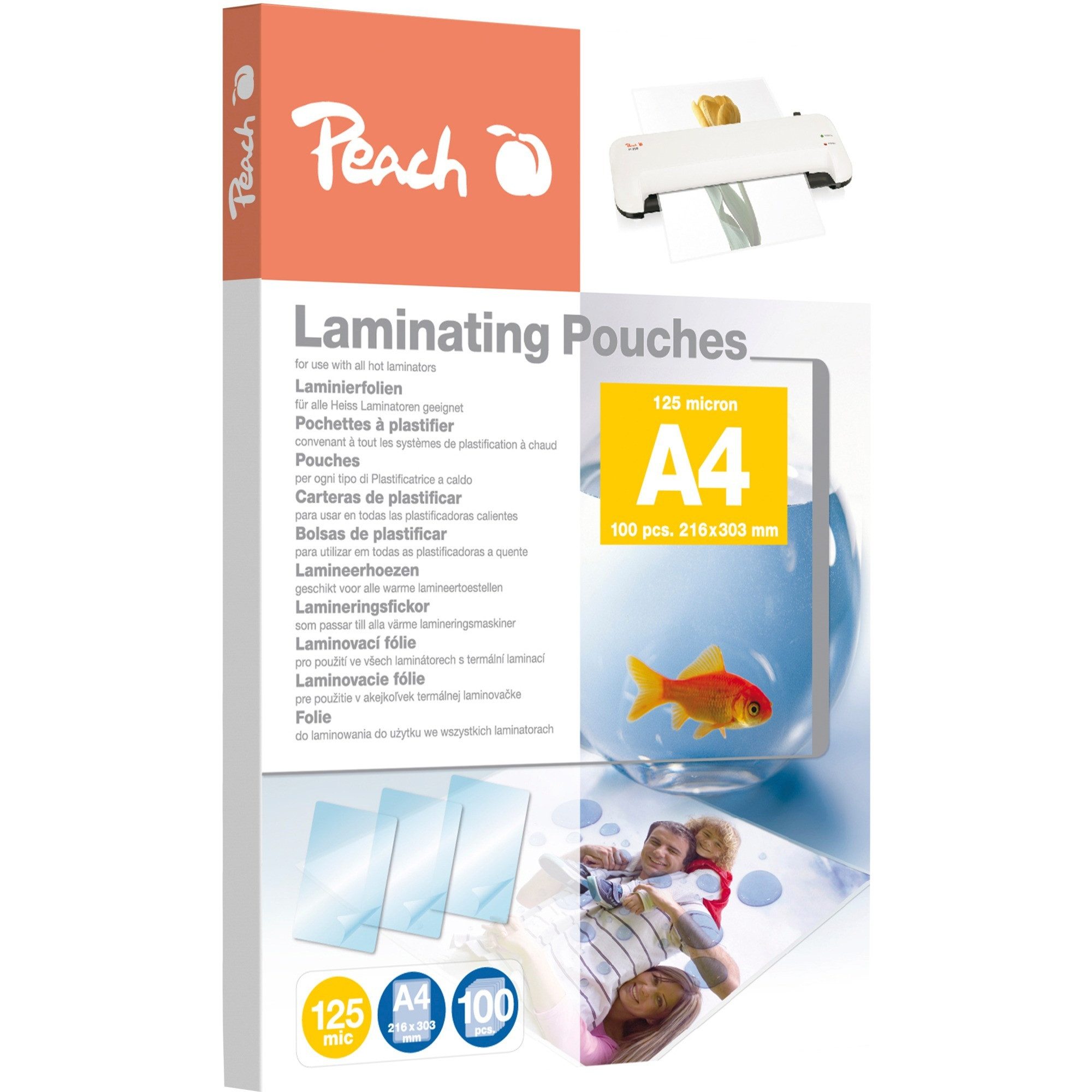 Peach Permanentmarker Peach PP525-02 PEACH Lamnierfolie 125mic DINA4 100 Stk.