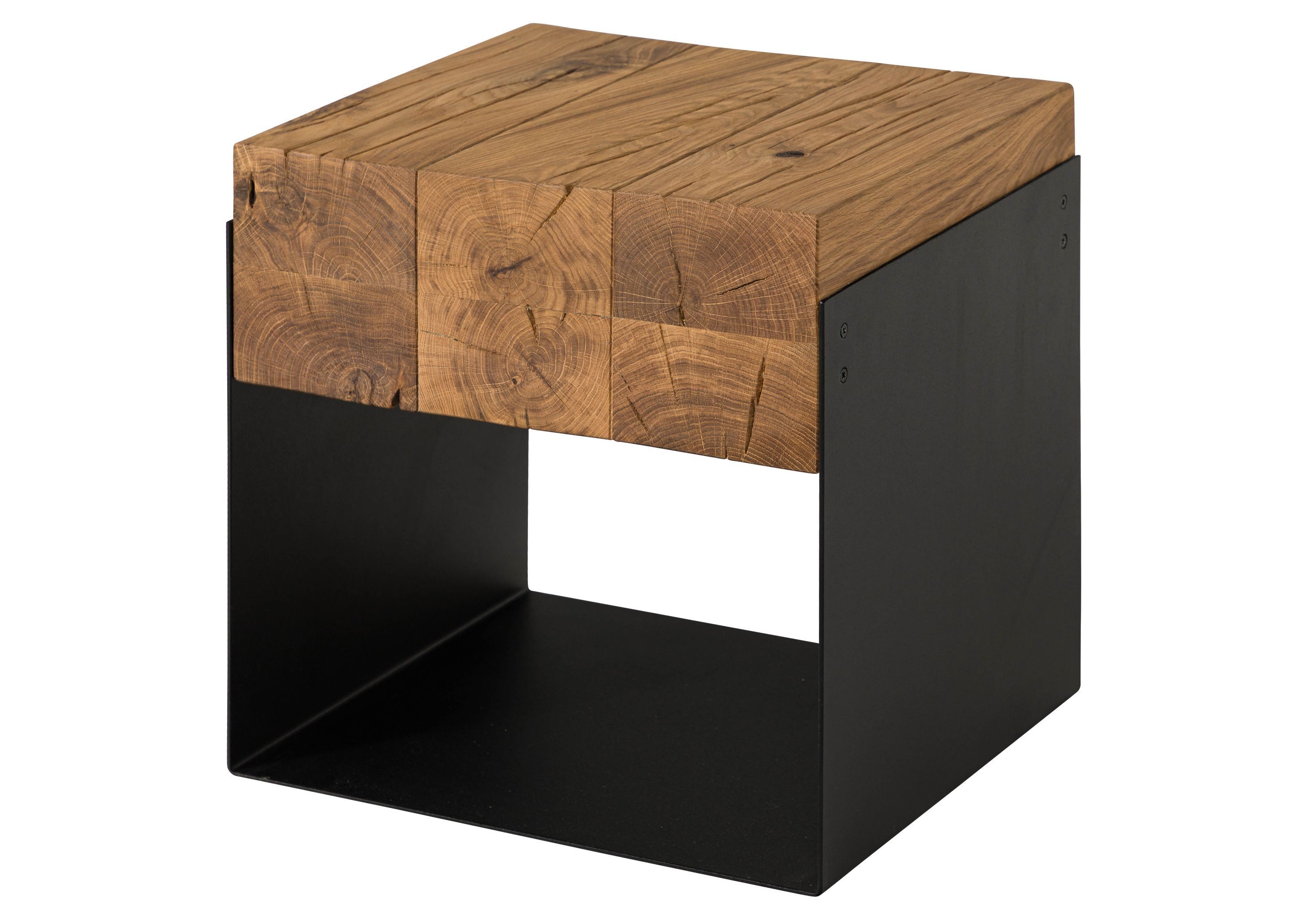 Massivmoebel24 Couchtisch LOUNGE COLLECTIONEicheMassivholznatur (Massivholz montiert 26 kg LOUNGE COLLECTION #05), Eiche 40x35 cm natur geölt