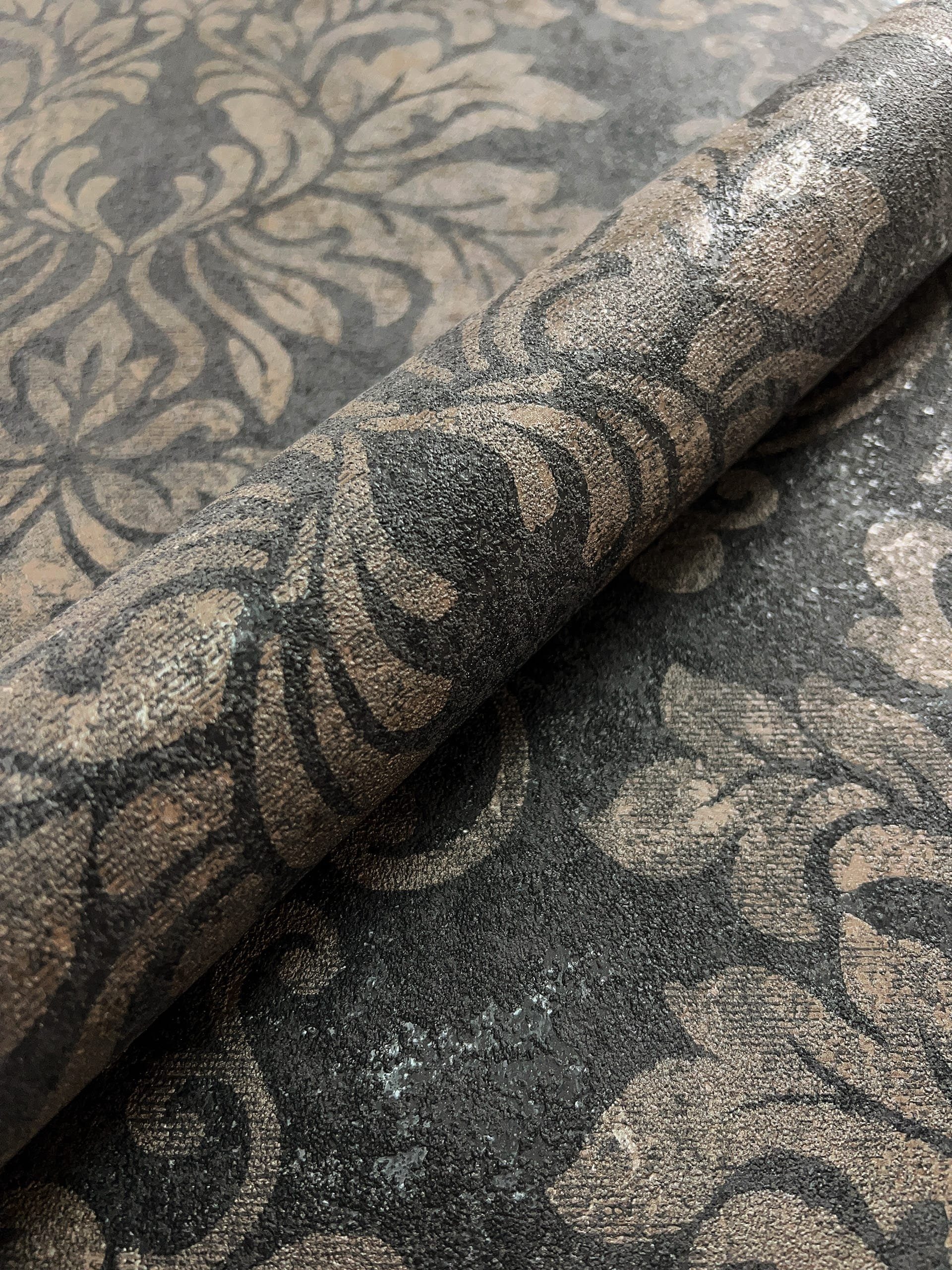 Newroom Vliestapete Ammira Black Tapete Mustertapete Ornamente,Struktur,Gla günstig online kaufen