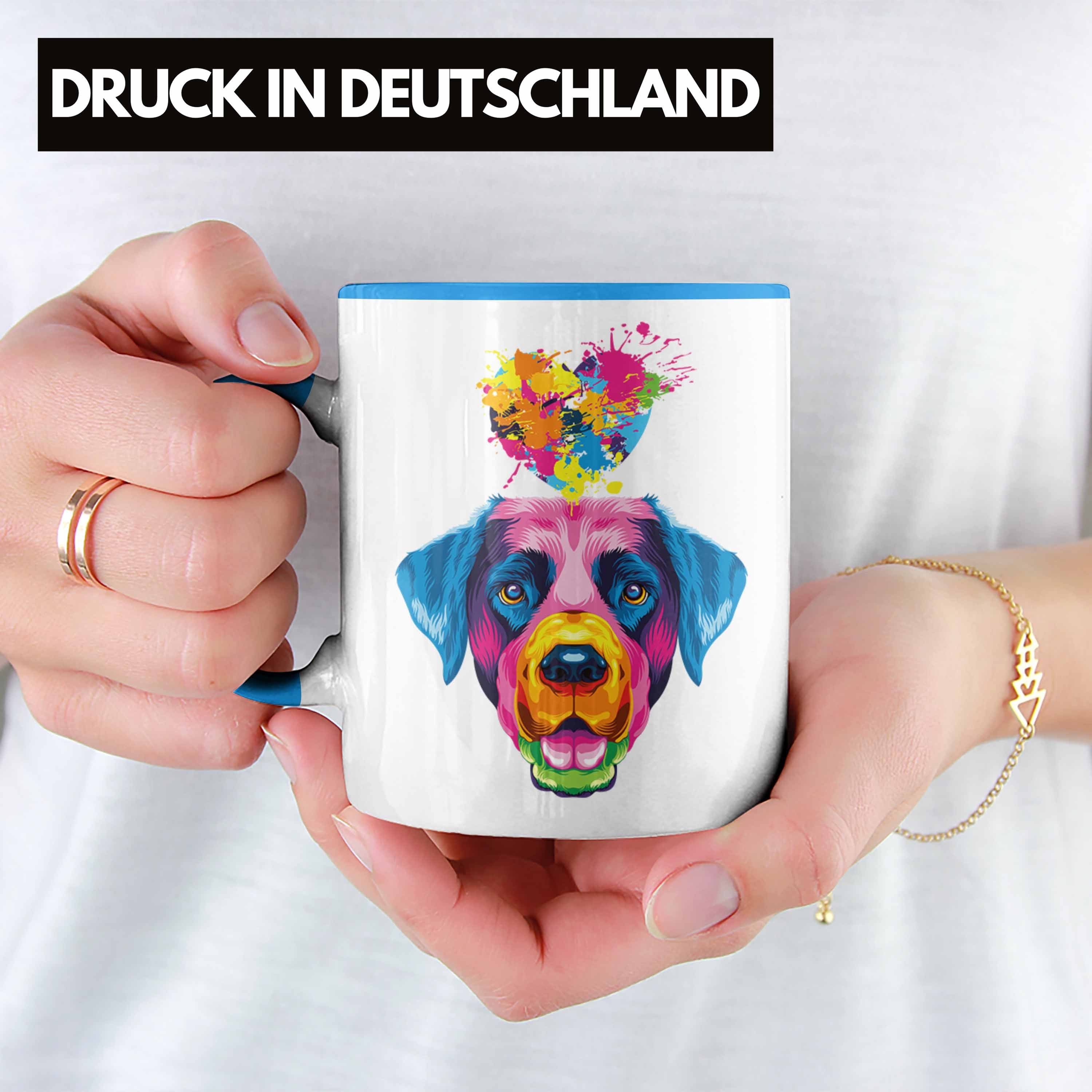 Farbe Geschenk Lustiger Blau Geschenkid Besitzer Trendation Herz Labrador Tasse Spruch Tasse