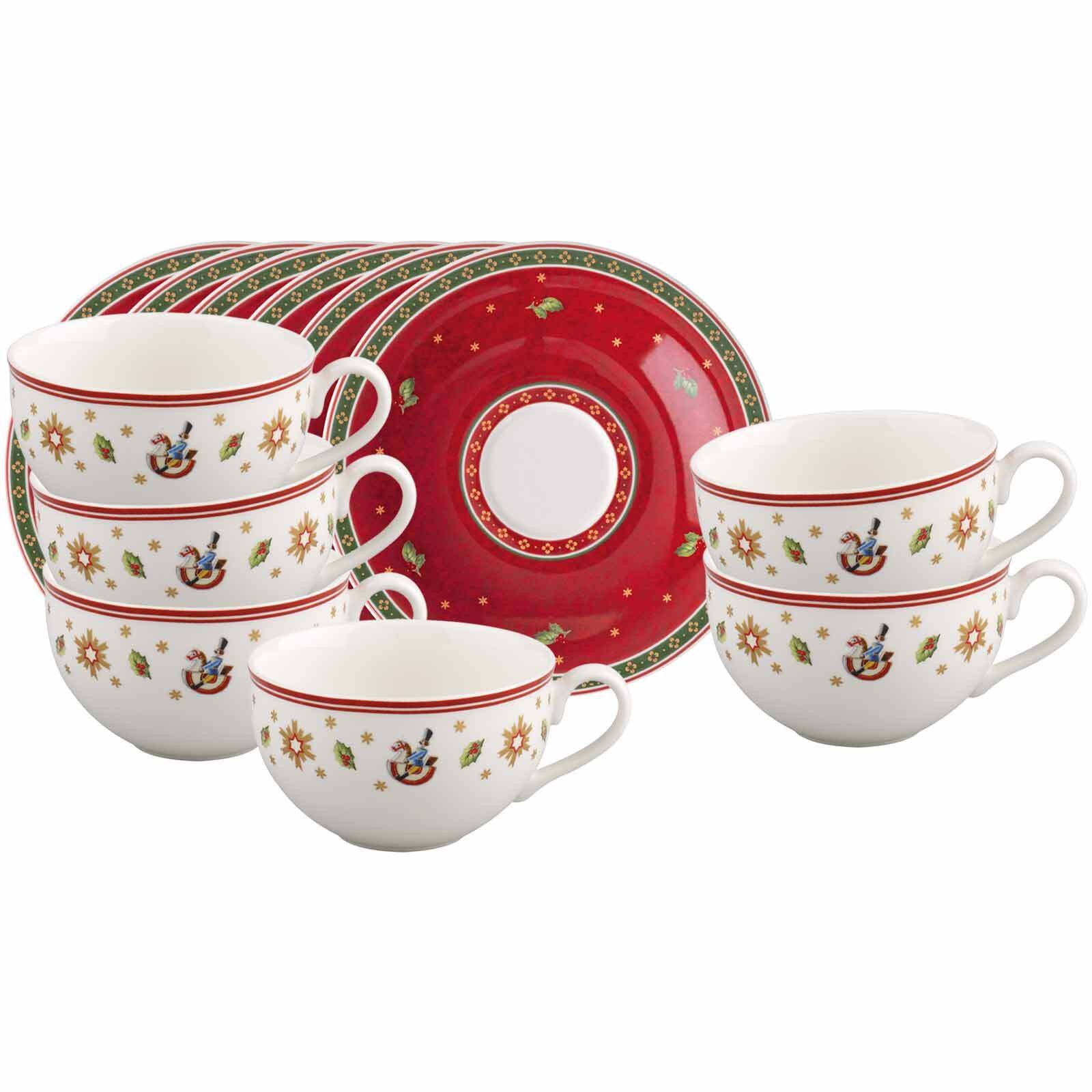 Villeroy & Boch Tasse Toy's Delight Kaffeetassen mit Untertassen 170 ml, 12-tlg., Porzellan