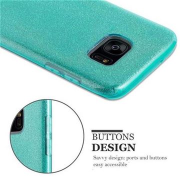 Cadorabo Handyhülle Samsung Galaxy S7 EDGE Samsung Galaxy S7 EDGE, Flexible TPU Silikon Handy Schutzhülle - Hülle - mit Glitzer