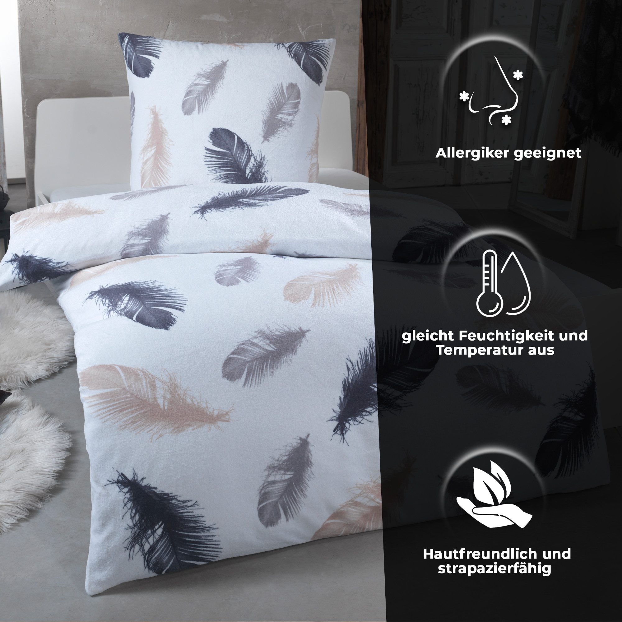Malika Bettwäsche 200x200 + 2x 80x80 günstig online kaufen