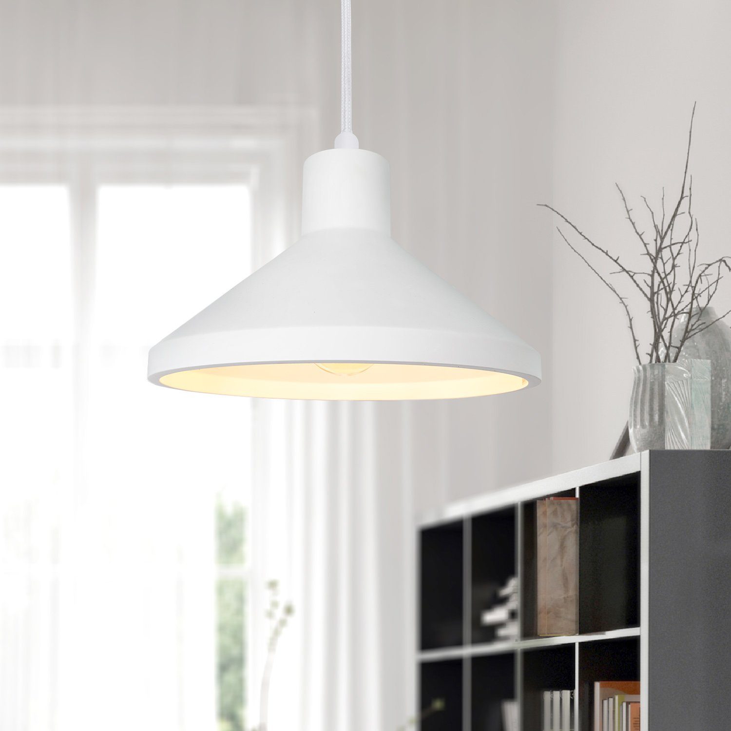 LED, Pendelleuchte E27, Für Küche, Home Wohnzimmer Esszimmer Leuchtmittel, Paco ohne SUBORBIA, Höhenverstellbar Lampe