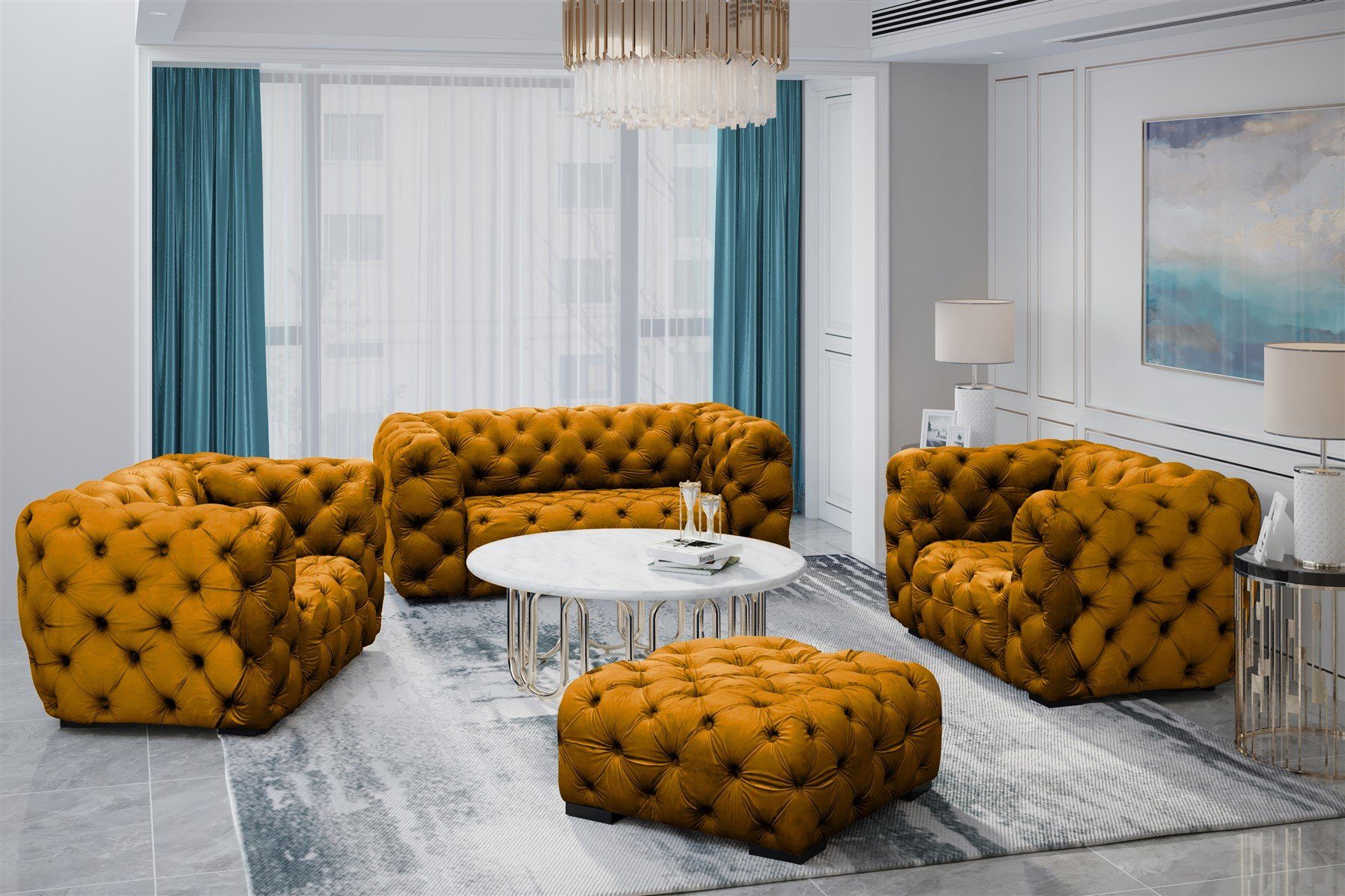 Fun Möbel Polstergarnitur Sofaset NATALIE 3-1-1 günstig online kaufen