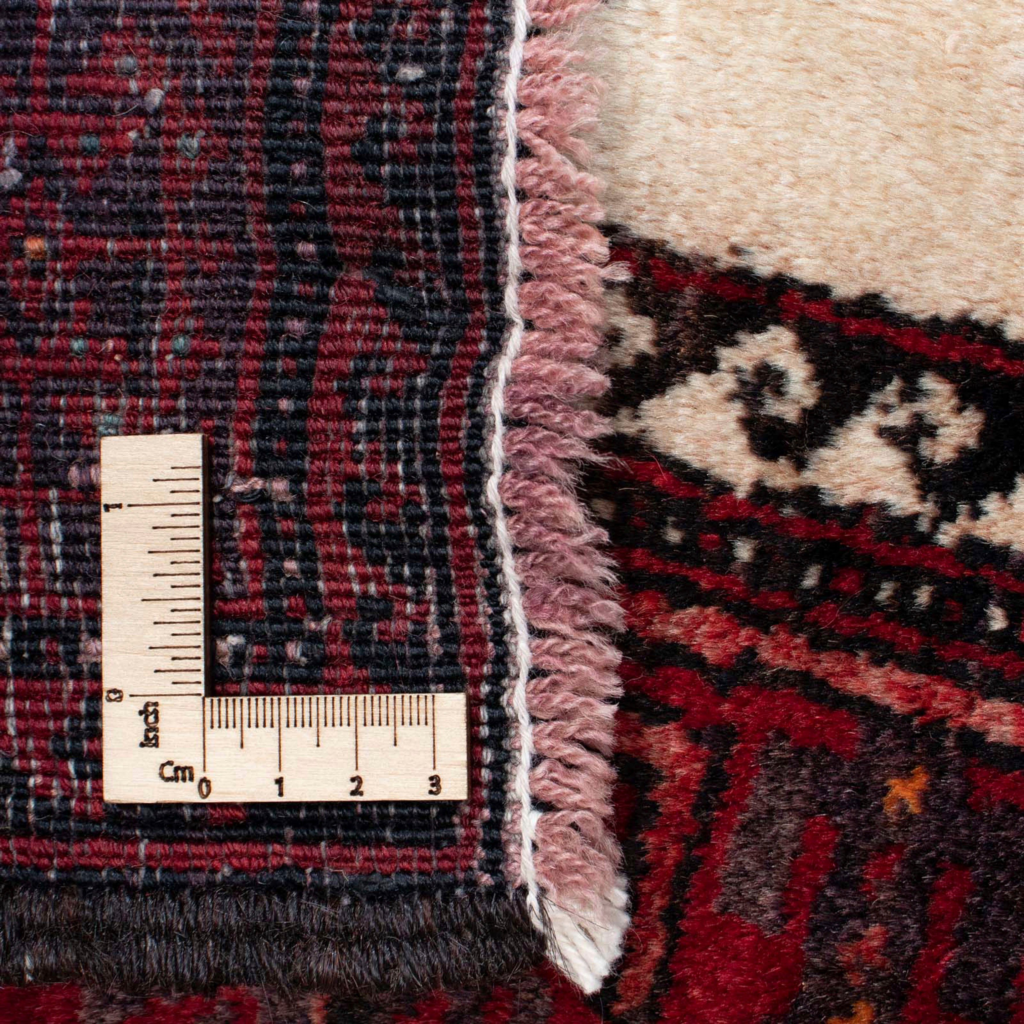 x Höhe: 92 cm Handgeknüpft, Orientteppich dunkelrot, morgenland, Zertifikat Belutsch Wohnzimmer, - Einzelstück 155 - mit rechteckig, mm, 8